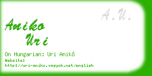 aniko uri business card